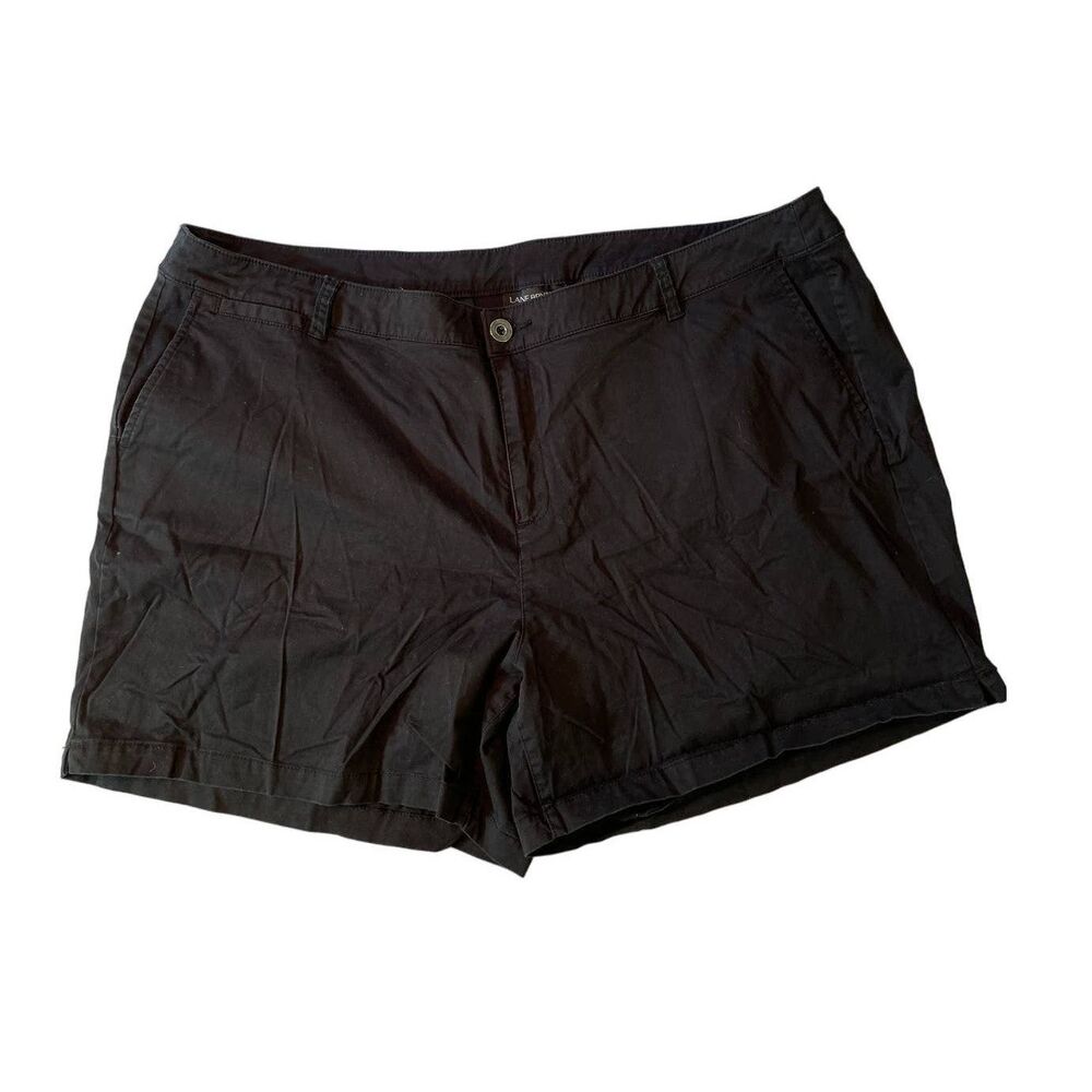 Lane Bryant Black Cotton Spandex Womens Shorts SIZE 26